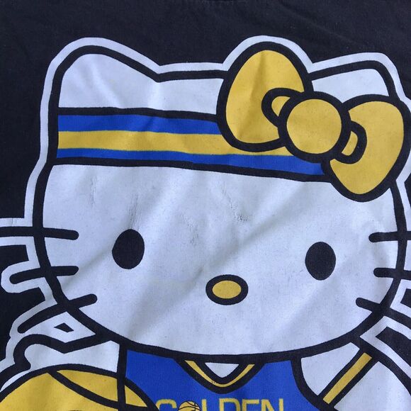 Golden State Warriors Hello Kitty Shirt PlusH Sz Youth Large / small Adult Rare - Picture 4 of 4